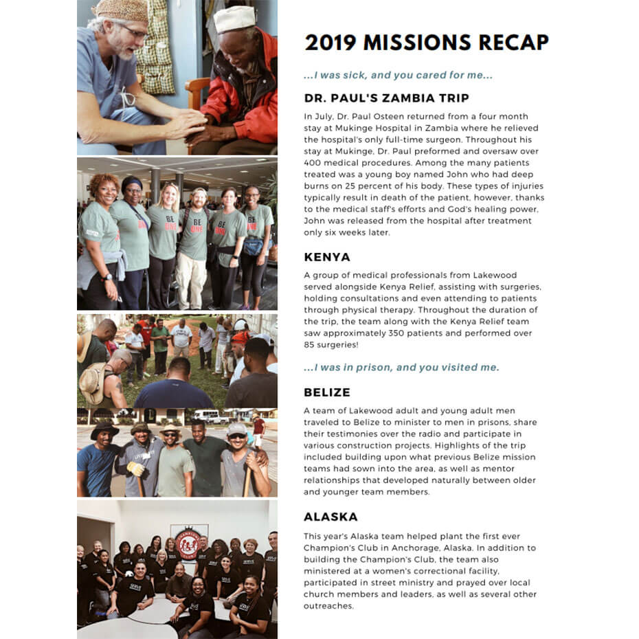 2019 Missions Recap