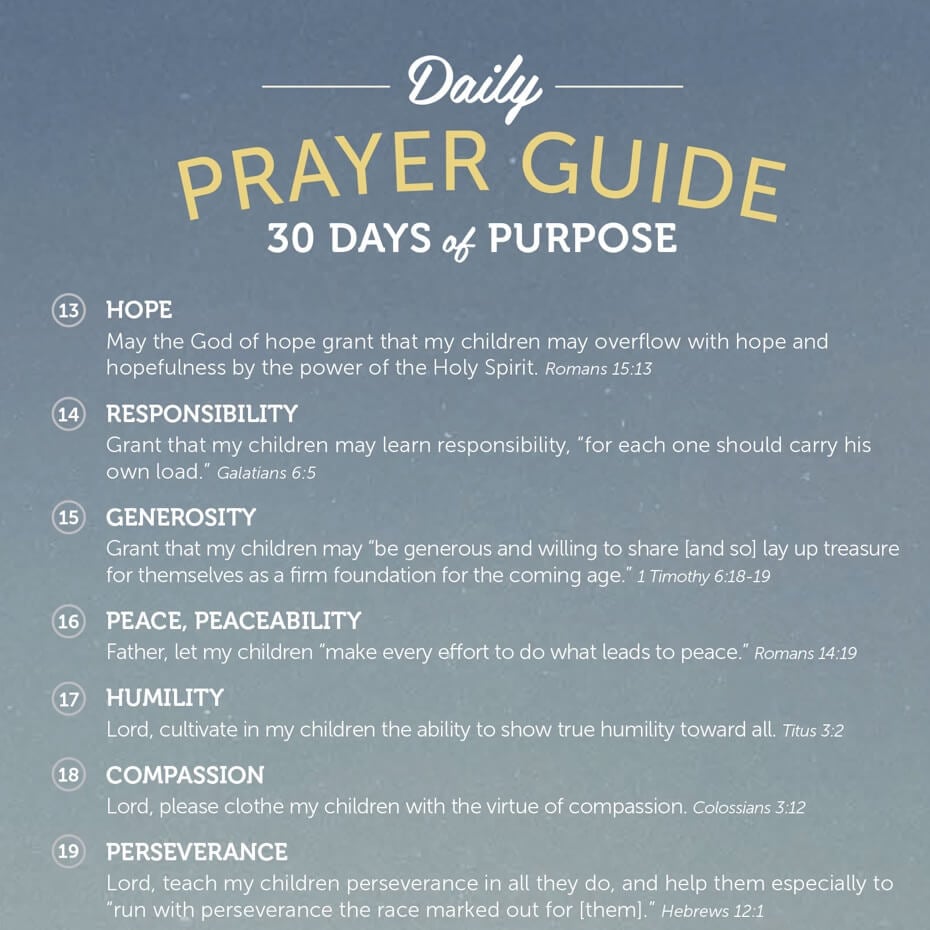 Prayer Guide for Children